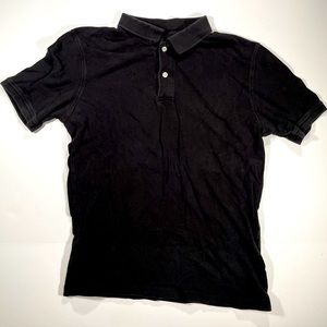 Faded Glory Black 100% Cotton Men’s Casual Polo Shirt - Size Small (34-36)